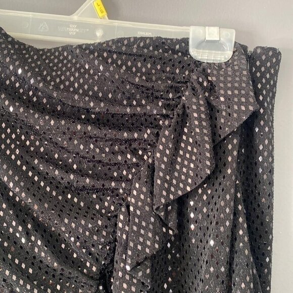 Michael Kors NYE Sequin Ruffle Mini Skirt Disco Core Holiday Party Glam Large - Picture 4 of 12